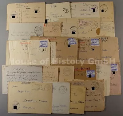 136981: Lot Feldpostbriefe, KLV-Lager, Baustab Speer Ostbau, Devisenüberwachung - Bild 1 von 2