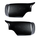 Horn Carbon Fiber Print Side Mirror Replacement Caps Fits 98-05 E46 330I Sedan