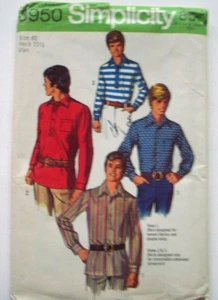 Camiseta Top Años 70 Hombre Patrón 8950 Talla 40 SIN CORTAR - Imagen 1 de 2
