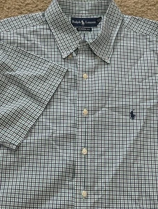 Ralph Lauren Herren Classic Fit Kariertes Button Down Kurzarm Hemd Gr. XL - Bild 1 von 8