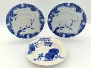 3x große Dekoschalen Vintage Antik Fließ Blau - Bild 1 von 21