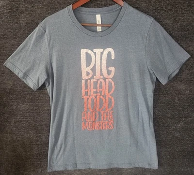 Camiseta Big Head Todd & The Monsters para mujer L azul manga corta lona Bella Foto 1 de 4