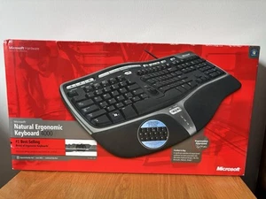 Microsoft Natural Ergonomic Keyboard 4000 Model 1048 Black New in Sealed Box - Picture 1 of 6