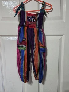 Baby Toddler Boho Hippy Festival Romper 6-12 Monts Rainbow Multicoloured - Picture 1 of 4