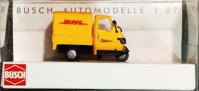 BUSCH 48454 PIAGGIO Ape 50 "DHL Holland" - scala H0 - Immagine 1 di 4