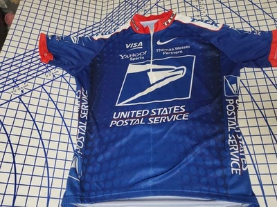 CAMISETA DE BICICLETA DE COLECCIÓN NIKE TREK USPS OFICINA DE CORREOS CICLISMO CARRERAS 1/4 CREMALLERA GRANDE  Foto 1 de 4