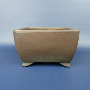 Tokoname Bonsai Pot by Kayamaen Square Unglazed 12.5cm Vintage Japan - Picture 1 of 5