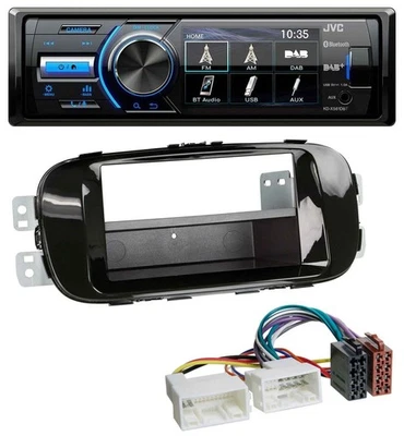 JVC Bluetooth MP3 USB DAB Autoradio für Kia Soul PS ab 14 piano-schwarz - Bild 1 von 4