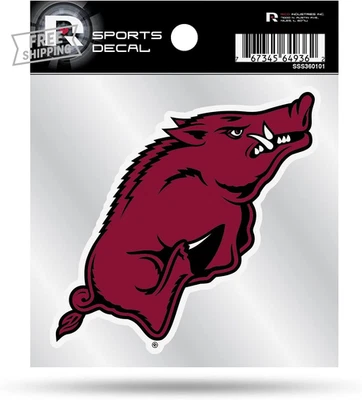 NCAA Arkansas Razorbacks 4"X4" Small Style Decal - Image 1 of 4