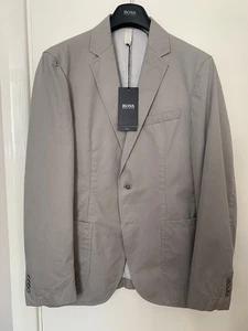 BNWT HUGO BOSS HANRY SLIM FIT BLAZER LIGHT GREY SZ 36 S Rrp £379 - Picture 1 of 15