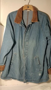 VTG Half Button Jean Shirt - Picture 1 of 6