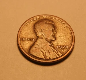 1920 D LINCOLN CENT 1 - Picture 1 of 2