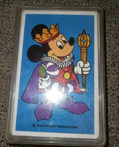 NEW Vintage Walt Disney Productions Playing Cards Red Mickey Minnie Goofy Donald - Picture 1 of 3