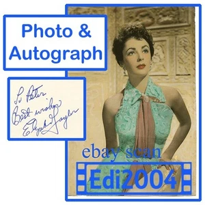 ELIZABETH TAYLOR Vintage Original Photo w/ Signature Card COLOR GLOSS PORTRAIT - Picture 1 of 3