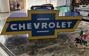 Vintage Chevrolet Bowtie Goboxes Metal Toolbox - Picture 1 of 11