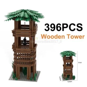 MOC Military Forest Wooden Tower Army Machine Gun Weapon Building Blocks Set - Picture 1 of 15