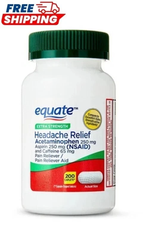 Extra Strength Headache 200ct Acetaminophen, Aspirin, Caffeine Excedrin Compare - Image 1 of 1
