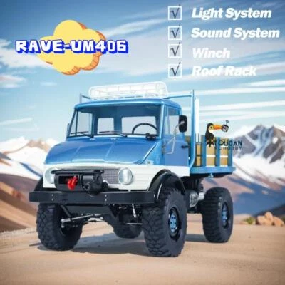 LESU 1/10 4X4 RAVE-UM406 RC Off-road Vehicle Crawler Truck Car w/ Sound Winch - Image 1 of 4