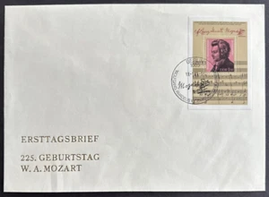 Germany DDR 1981 Sc# 2150 FDC Mozart Souvenir Sheet Berlin Postmark - Picture 1 of 2