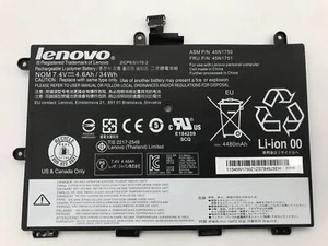 OEM 34WH BATTERY FOR LENOVO THINKPAD YOGA 11E 45N1750 45N1751 - Picture 1 of 2