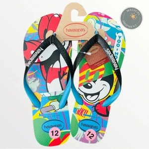 NWT! Disney's Havaianas - Stylish Mens Mickey Mouse Flip Flop Sandals | US 11/12 - Picture 1 of 6