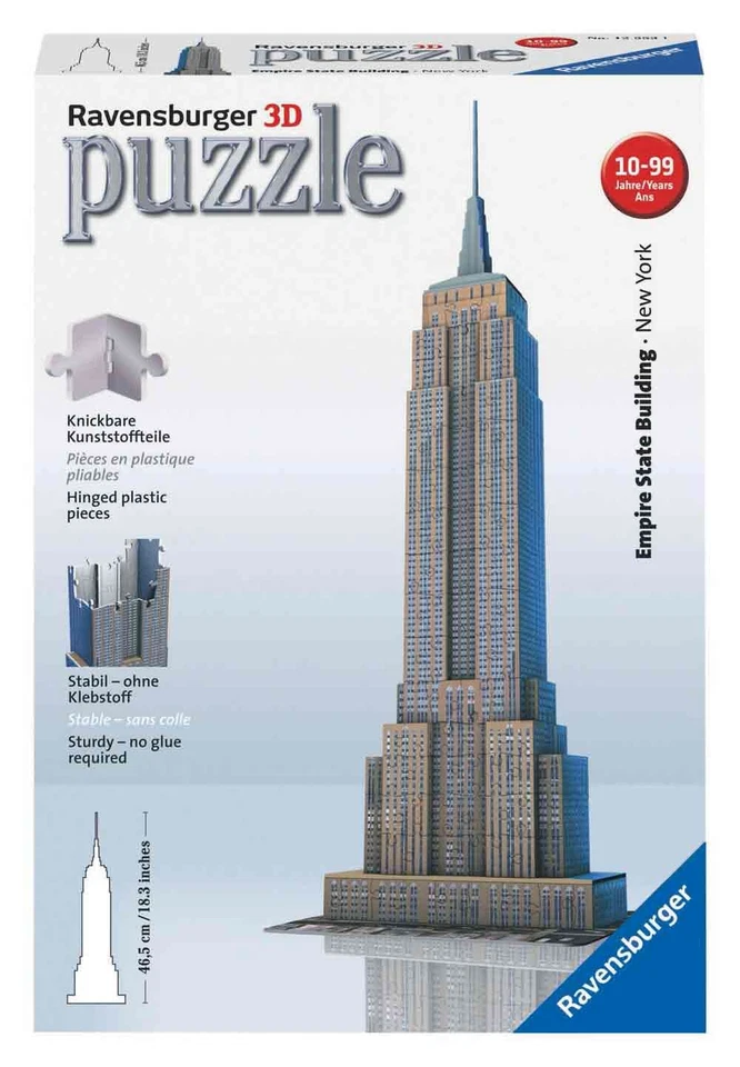 NUOVO in scatola sigillata Ravensburger 3D Empire State Building Puzzle 216 pezzi - Immagine 1 di 1