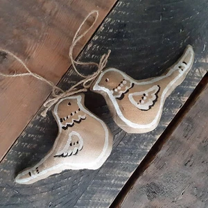 Design Stoff-Baumschmuck Vogel 2 tlg Weihnachten Baumschmuck Tauben Handarbeit - Bild 1 von 1