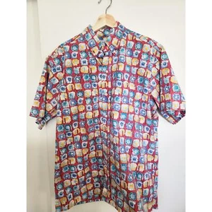 Reyn Spooner Hawaiian Shirt LARGE woodies surfboard surf floral Summer VACATION - Picture 1 of 4