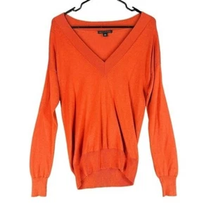 Banana Republic Women’s S Small Orange V Neck Pullover Sweater Silk Cashmere - Picture 1 of 12