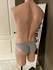 N2N mens cotton bikini brief, grey heather, large. - Picture 1 of 2