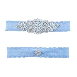 Blue Garters For Bride - Wedding Garter for Bride Something Blue Gift for Bri... - Picture 1 of 8