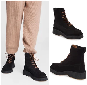 NIB $595 Rag & Bone Sloane Boots In Black Suede Size:37 (US 7) - Picture 1 of 8