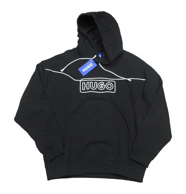 Sudadera con Capucha Hugo Hugo Boss Para Hombre Negra Noiderhood Logo Bordado Foto 1 de 3