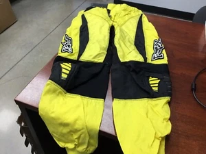 Fox Racing Pants Youth Size 12-14-28 Yellow 180 Riding Motocross Nice Used Pants - Picture 1 of 14