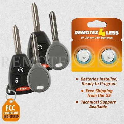 2 For 2008 2009 2010 2011 2012 2013 2014 2015 Jeep Compass Remote Car Key Set - Image 1 of 4