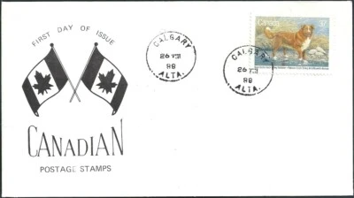 🍁Canada  #1218   "DOGS OF CANADA"  Brand New 1988 Special Event Cachet - Image 1 of 2