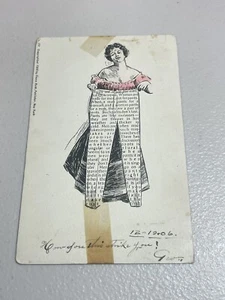 Newpaper Print Pants Plenty of Pants Puns New Bedford Flag 1905 MA Postcard 9v - Picture 1 of 2