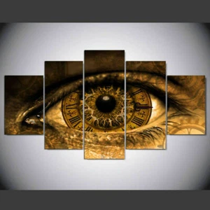 Steampunk Eye Abstract Human Eye Pupil Canvas Print Painting Wall Art Decor 5PCS - Picture 1 of 5