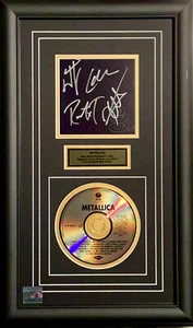 Metallica Signed Black Album CD Framed - Picture 1 of 2