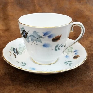 Colclough Lindenmuster Kaffeetasse & Untertasse Goldrand England Vintage 80er - Bild 1 von 9