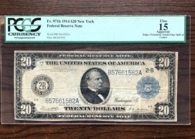 1914 $20 PCGS Fine15 - Image 1 of 2