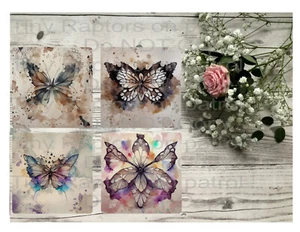 Butterfly neoprene drink coasters, set of 4, CHOICE, absorbent, butterflies - Picture 1 of 12