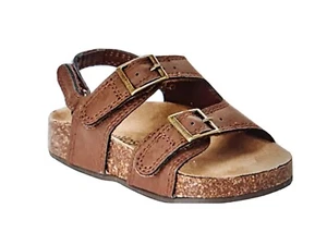 OshKosh B'Gosh Toddler Boys Brown Sandals Bruno5 Chocolate NWT Sz 7, 8, 11 Strap - Picture 1 of 6