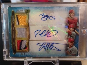 2020 Topps Triple Threads Autograph Relic Combo MOLINA GOLDSCHMIDT FLAHERTY 3/3 - Picture 1 of 2