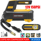 Fast Inflating Car Tyre Inflator Pump 12v 150psi Air Compressor For Suv Car Limo