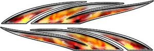 Auto Vinyl Boat Car Truck Graphics Stickers flag Racing Wrap Set flames Fire 72" - Foto 1 di 1