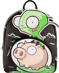 Concept One Invader Zim Mini Backpack, GIR and Pig Small Travel Bag for Men... - Picture 1 of 6