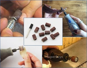 11pc 60Grit Sanding Band Drum Wheel Buffing Disc Sand Paper Drill Bit Tool Buff - Picture 1 of 3
