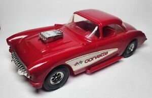 Rare Vintage 1/12 Scale Tootsietoy Plastic 1957 Chevy Chevrolet Corvette Toy    