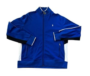 NWT Polo Ralph Lauren Men’s XL Full Zip Sweatshirt Track Jacket Blue - Picture 1 of 3